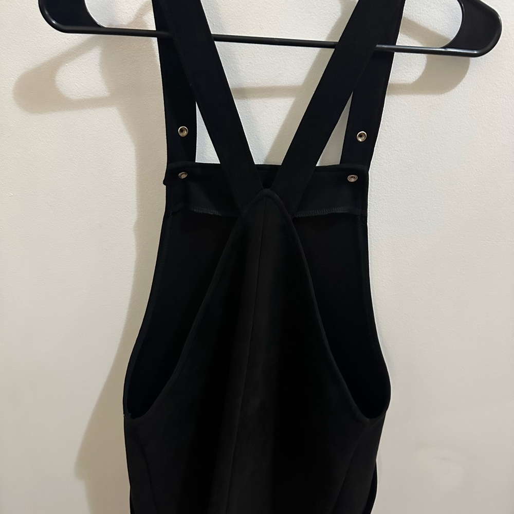 Black Velour Crossback Pinafore Jumper